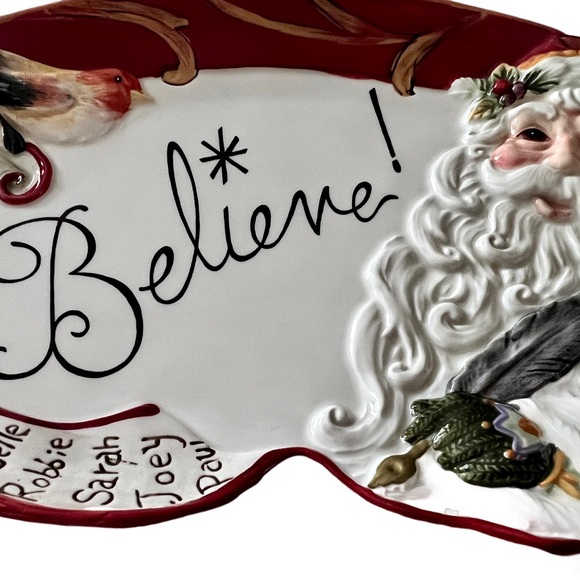 Fitz and Floyd Regal Holiday Sentiment Tray. - Picture 5 of 14